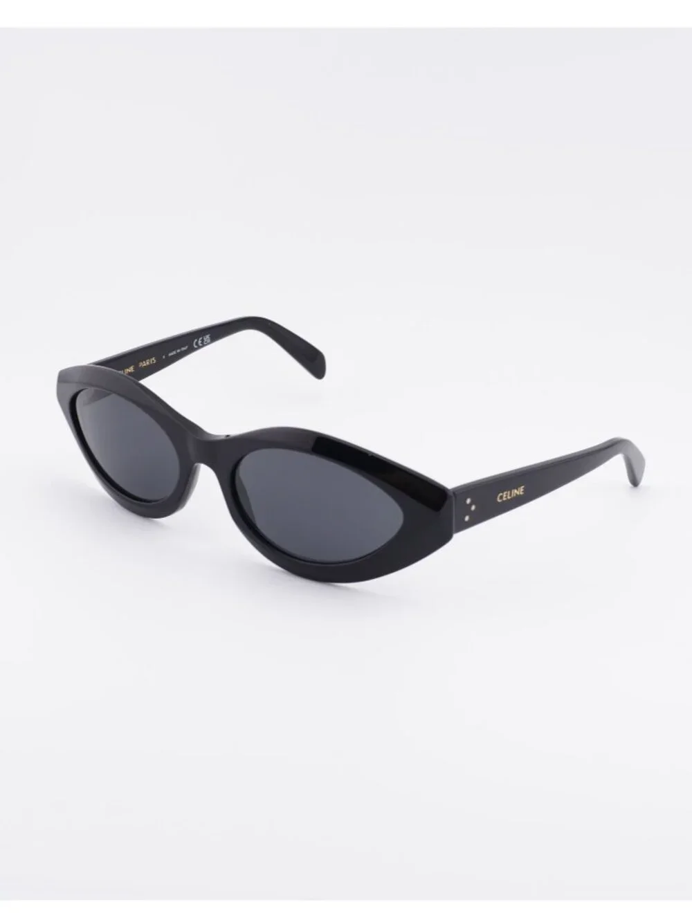 Celine CL40311I 01A Sunglasses Black Cat Eye Frame, Grey Lenses